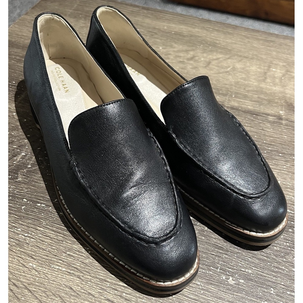 Cole Haan Black Leather Loafers - Picture 2 of 10